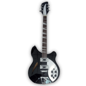 Custom Made Jetglo Black 360 Style 6 Strings Electric Guitar
