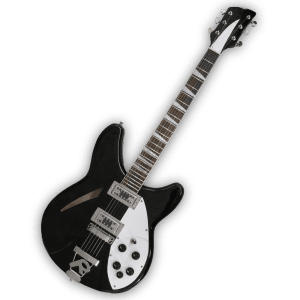 Custom Made Black Jetglo 360 Style 6 Strings Electric Guitar