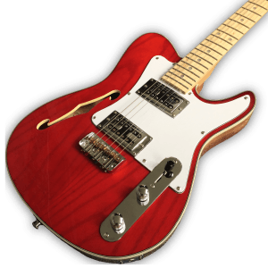 Custom Made Candy Apple Red Thinline Style 6 Strings Electric Guitar - Image 2