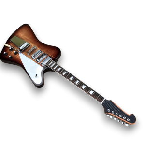 Custom Made Firebird Style Sunburst Flame Maple Top Electric Guitar - Image 2