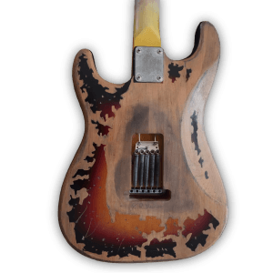 Custom Made Heavy Aged Black Relic Stevie Ray Vaughan SRV Strat Style 6 Strings Electric Guitar - Image 6
