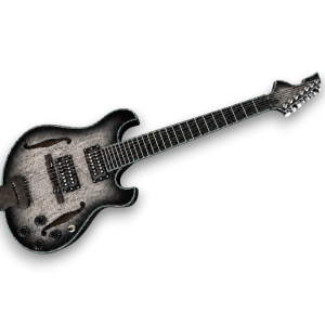 Custom Made Grey Burst Trey Anastasio Style Abalone Binding Semi-Hollow Spalted Maple Top 7 Strings Electric Guitar - Image 2