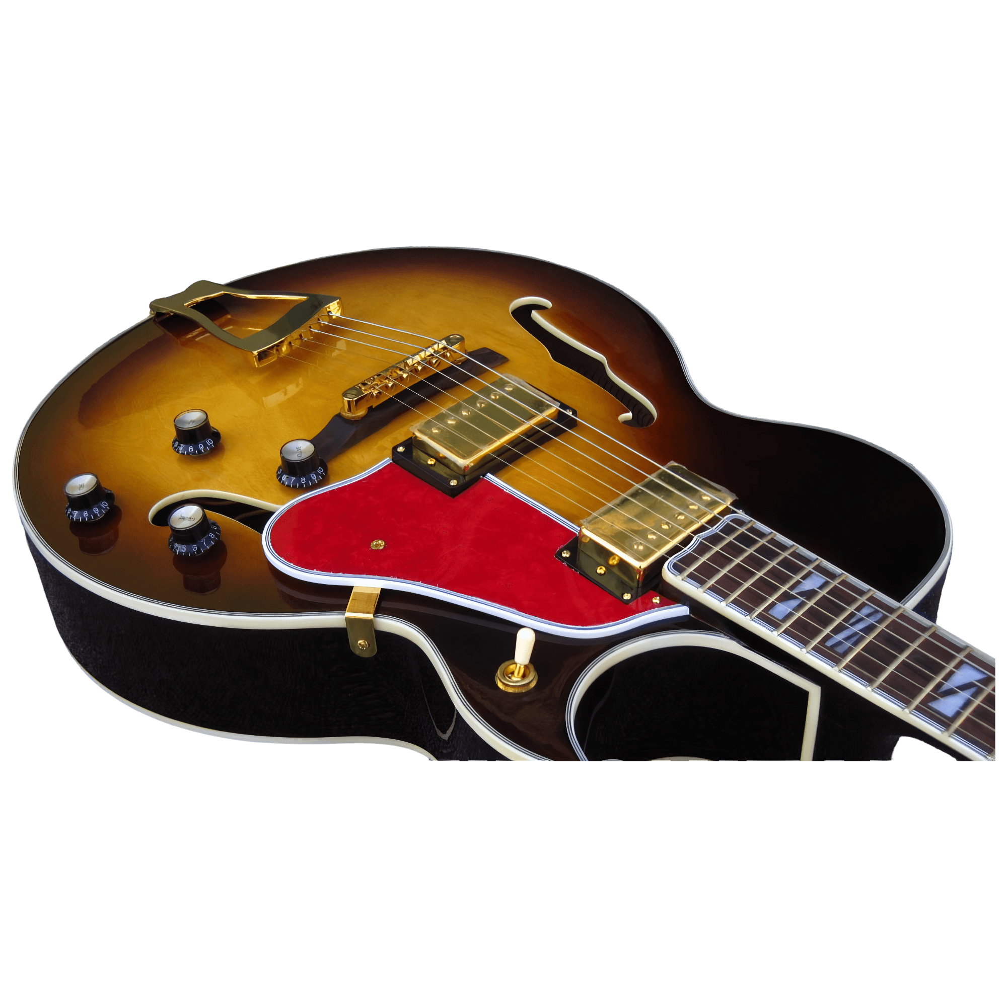 Custom Made Vintage Sunburst Byrdland Style Hollow Body Electric Guitar - Image 2