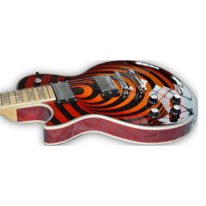 Custom Made Zakk Wylde Left Handed LP Style Orange 6 Strings Electric Guitar - Image 3