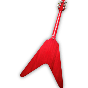 Custom Made Cherry Red Flying V Style 6 Strings Electric Guitar - Image 2