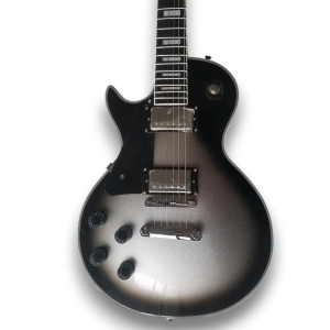 Custom Made Teardrop Metallic Silverburst LP Style Left Handed 6 Strings Electric Guitar