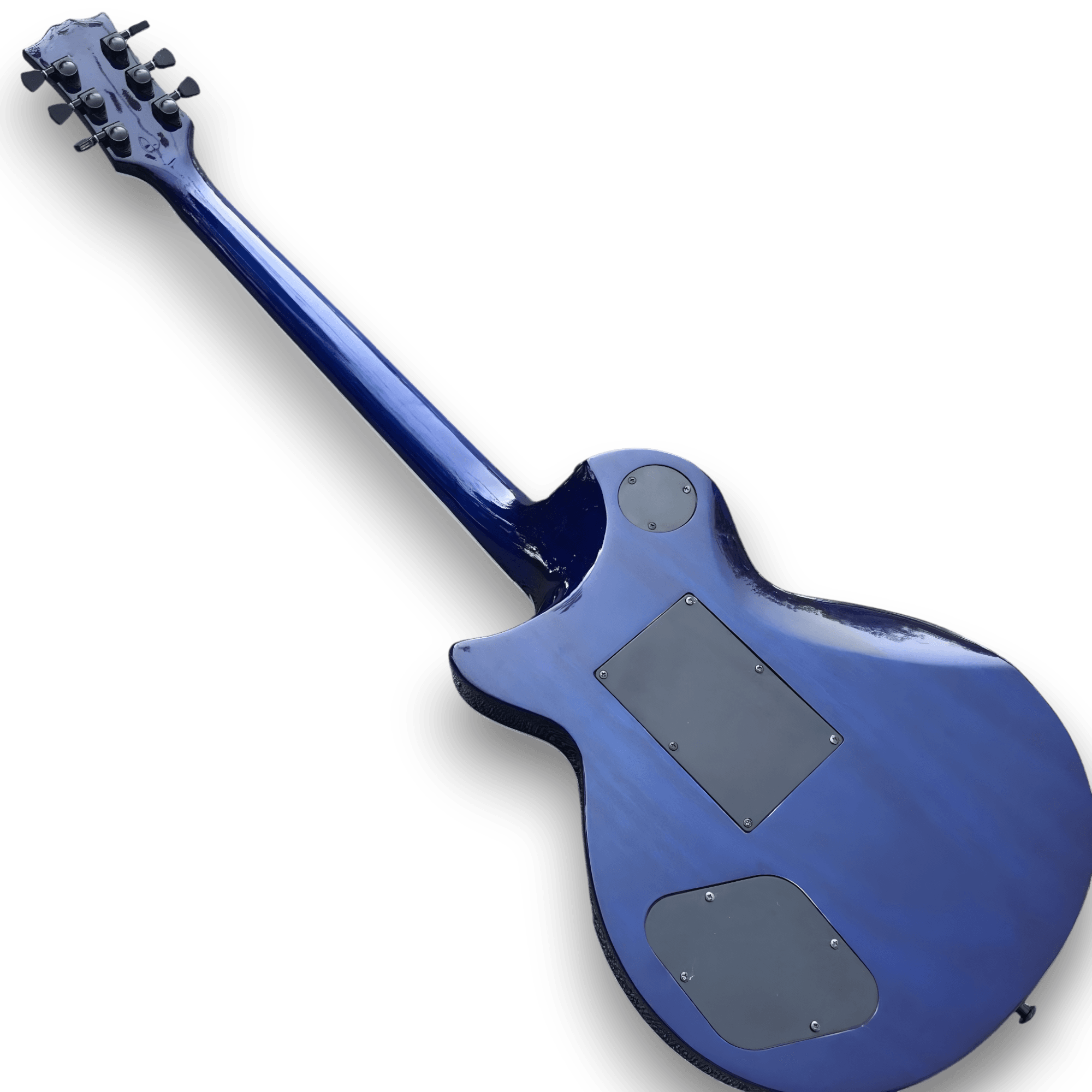 Custom Made LP Style Ocean Fade Blue Quilted Maple Top Electric Guitar - Image 4