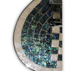 Custom Made Pearl Font Style Ring Chess Electric Guitar - Image 4