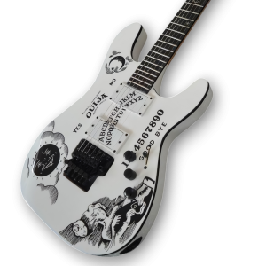 Custom Made White Ouija Style Kirk Hammett 6 Strings Electric Guitar