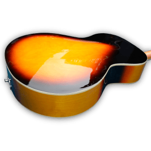 Custom Made L-1 F Hole Style Sunburst Custom Made Elvis Inlay Acoustic Guitar - Image 4