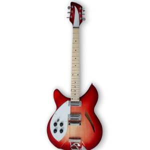 Custom Made Semi-Hollow Left Handed Fireglo 360 Style 6 String Electric Guitar - Image 2