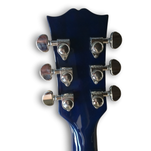 Custom Made Left Handed Flame Maple Top Midnight Blue LP Style 6 Strings Electric Guitar - Image 6