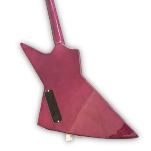 Custom Made Flame Maple Top Purple  Explorer Style 6 Strings Electric Guitar - Image 5