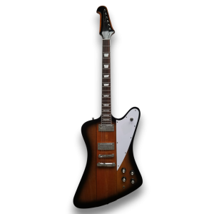 Custom Made Firebird Platypus Style Tobacco Sunburst Flame Maple Top Electric Guitar