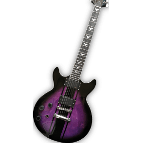 Custom Made Purple Burst Left Handed Double Cutaway Style 6 Strings Electric Guitar - Image 2