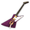Custom Made Flame Maple Top Purple  Explorer Style 6 Strings Electric Guitar