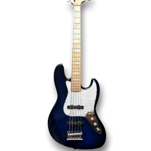 Custom Made Midnight Blue Jazz Style 5 Strings Electric Bass