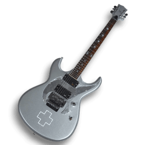 Custom Made Richard Z Style Platinum Silver Electric Guitar