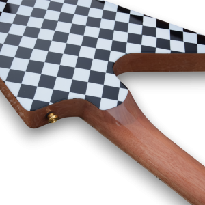 Custom Made Explorer Style Checkerboard Rick Nielsens Electric Guitar - Image 8