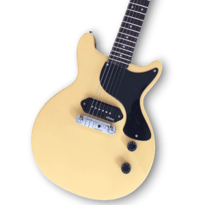 Custom Made Double Cut TV Yellow P90 Pickups LP Junior Style 6 Strings Electric Guitar - Image 2