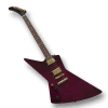 Custom Made Left Handed Flame Maple Top Purple Explorer Style 6 Strings Electric Guitar