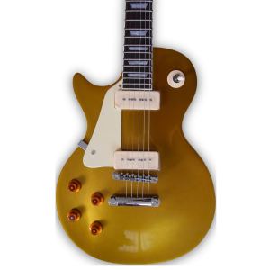 Custom Made LP Style Left Handed P90 Pickup Gold Top Electric Guitar