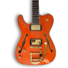 Custom Made Archtop Orange Chicke Tele Style Left Handed 6 Strings Electric Guitar