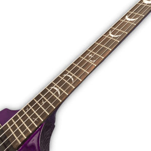 Custom Made Trans Purple Flying V Style 4 Strings Electric Bass - Image 3