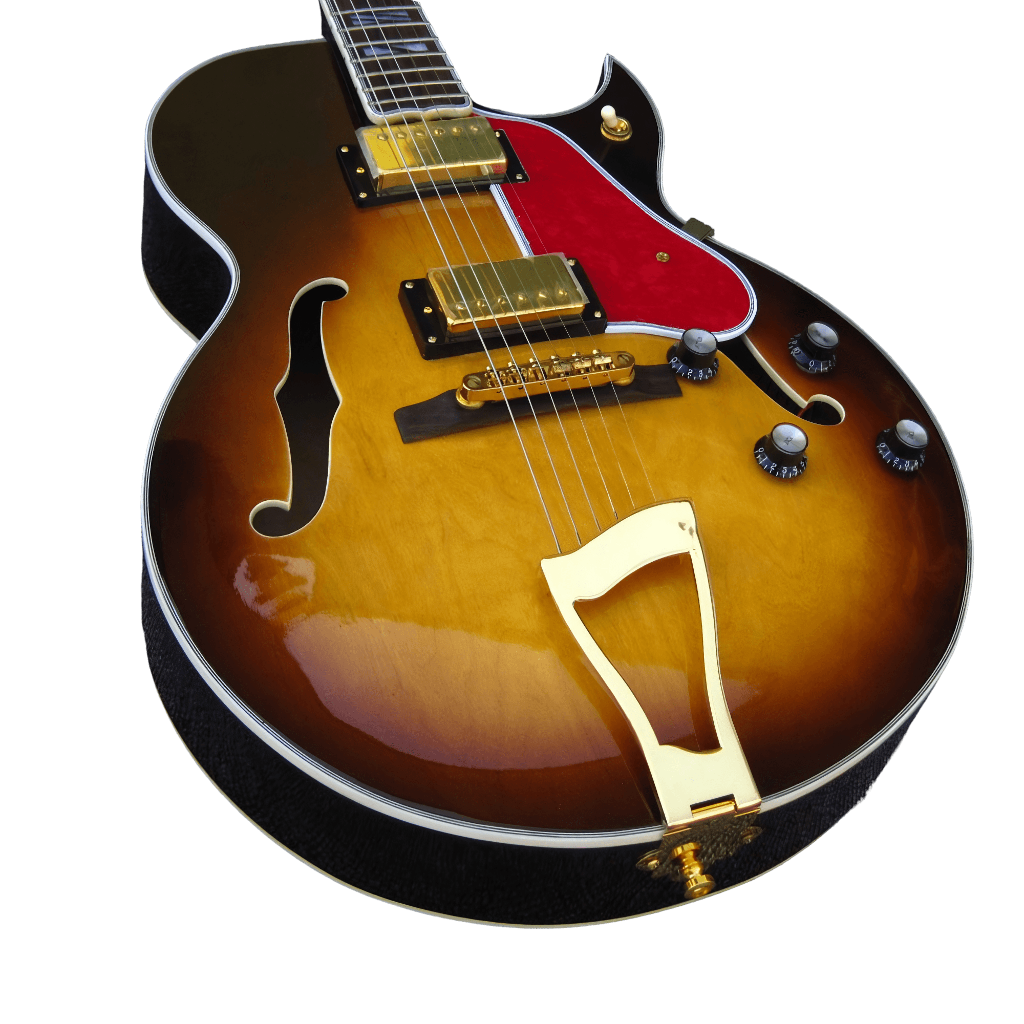 Custom Made Vintage Sunburst Byrdland Style Hollow Body Electric Guitar