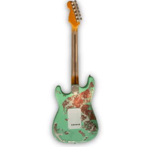 Custom Made Sea Foam Green Aged Heavy Relic Strat Style Electric Guitar - Image 4