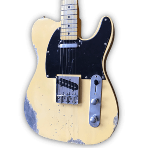 Custom Made Heavy Aged Butterscotch Blonde Relic Tele Style 6 Strings Electric Guitar