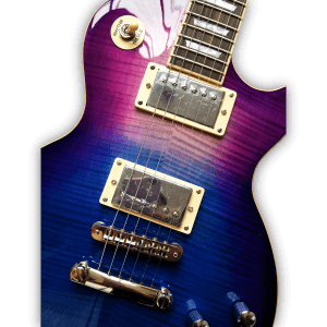 Custom Made Flame Maple Top 6 Strings LP Blueberry Burst Style Electric Guitar - Image 3