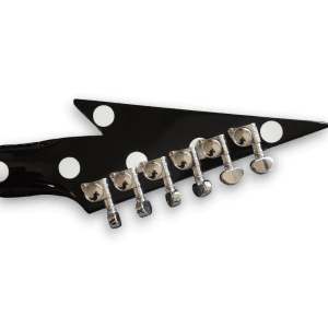 Custom Made Randy Rhoads Black Dot V Style White Polka Dot Electric Guitar - Image 8
