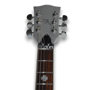 Custom Made Richard Z Style Platinum Silver Electric Guitar - Image 4
