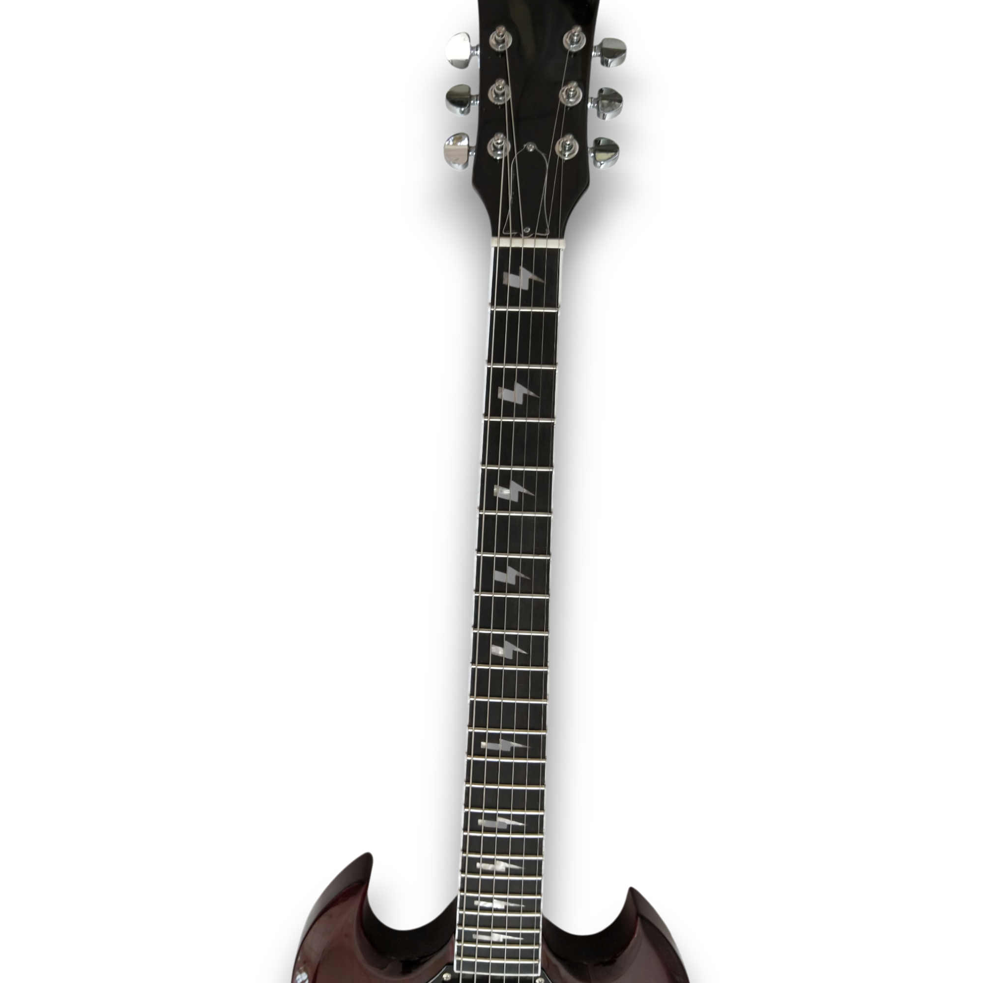 Custom Made Angus Young Cherry Vintage SG Style 6 Strings Electric Guitar - Image 3