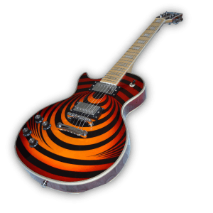 Custom Made Zakk Wylde Left Handed LP Style Orange 6 Strings Electric Guitar - Image 2