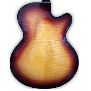 Custom Made Left Handed F Hole Hollow Body L5 Style Vintage Sunburst 6 Strings Electric Guitar - Image 6