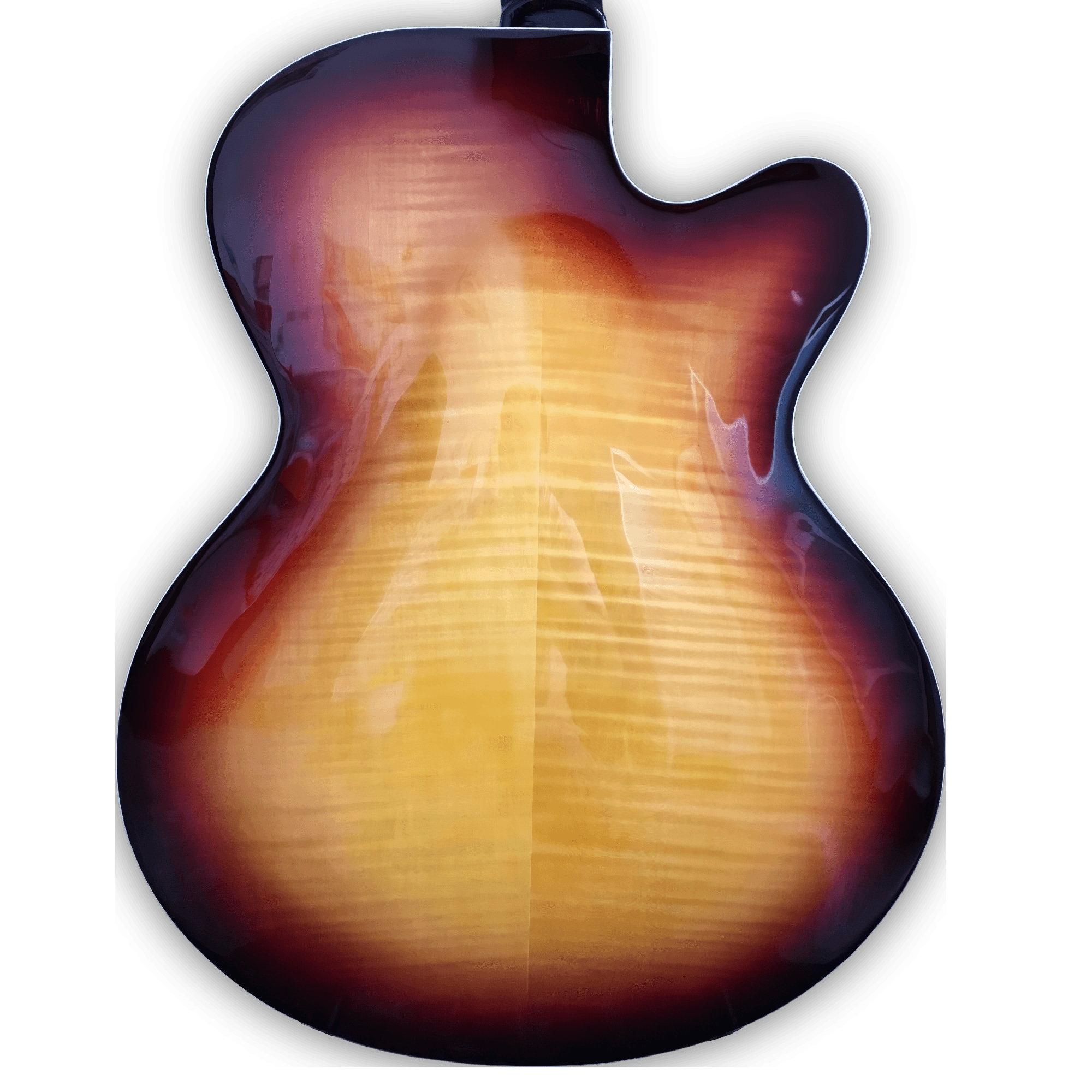 Custom Made Left Handed F Hole Hollow Body L5 Style Vintage Sunburst 6 Strings Electric Guitar - Image 6