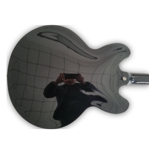 Custom Made Dave Grohl 6 Strings Black 335 Style Electric Guitar - Image 6