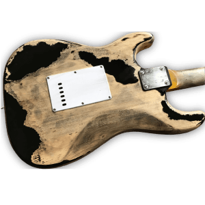 Custom Made Heavy Aged Black Relic Tele Style 6 Strings Electric Guitar - Image 8