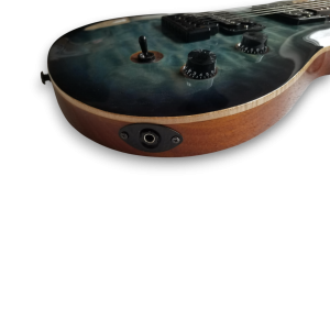 Custom Made 25th Qualited Maple Top Transparent Blue 6 Strings Electric Guitar - Image 6
