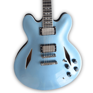 Custom Made Pelham Blue 335 Style Dave Grohl 6 Strings Electric Guitar
