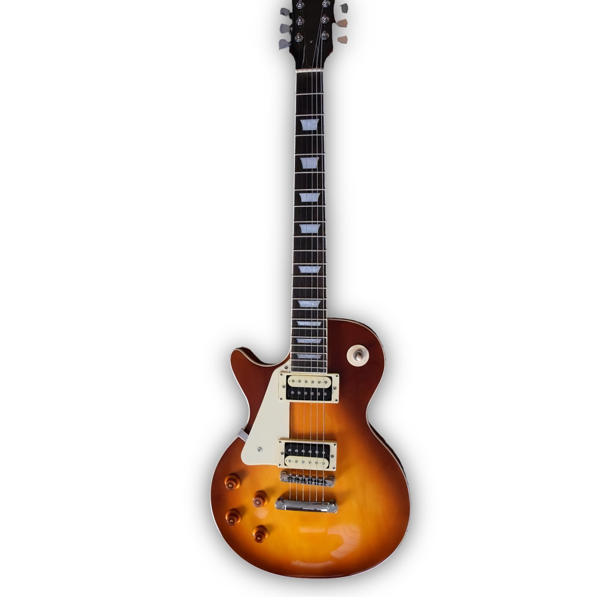 Custom Made Desert Burst LP Style Left Handed Electric Guitar - Image 2
