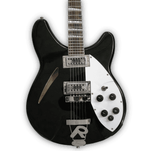 Custom Made Black Jetglo 360 Style 6 Strings Electric Guitar - Image 2