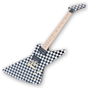 Custom Made Checkerboard Rick Nielsens Explorer Style Electric Guitar