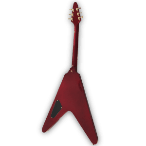 Custom Made Metallic Red Flying V Style with Custom Made Inaly 6 Strings Electric Guitar - Image 5