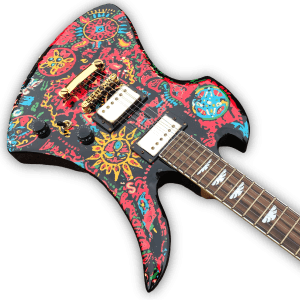 Custom Made Burny Hide Style Cloud Inlays Mockingbird 6 Strings Electric Guitar - Image 4