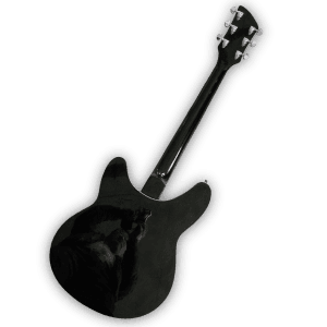 Custom Made Black Jetglo 360 Style 6 Strings Electric Guitar - Image 4
