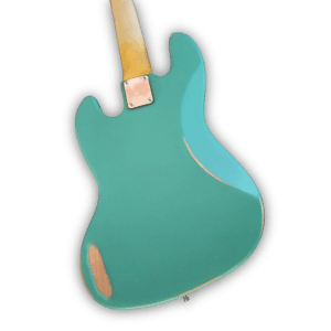 Custom Made Relic Roquefort Blue Jazz Style 5 Strings Electric Bass - Image 4