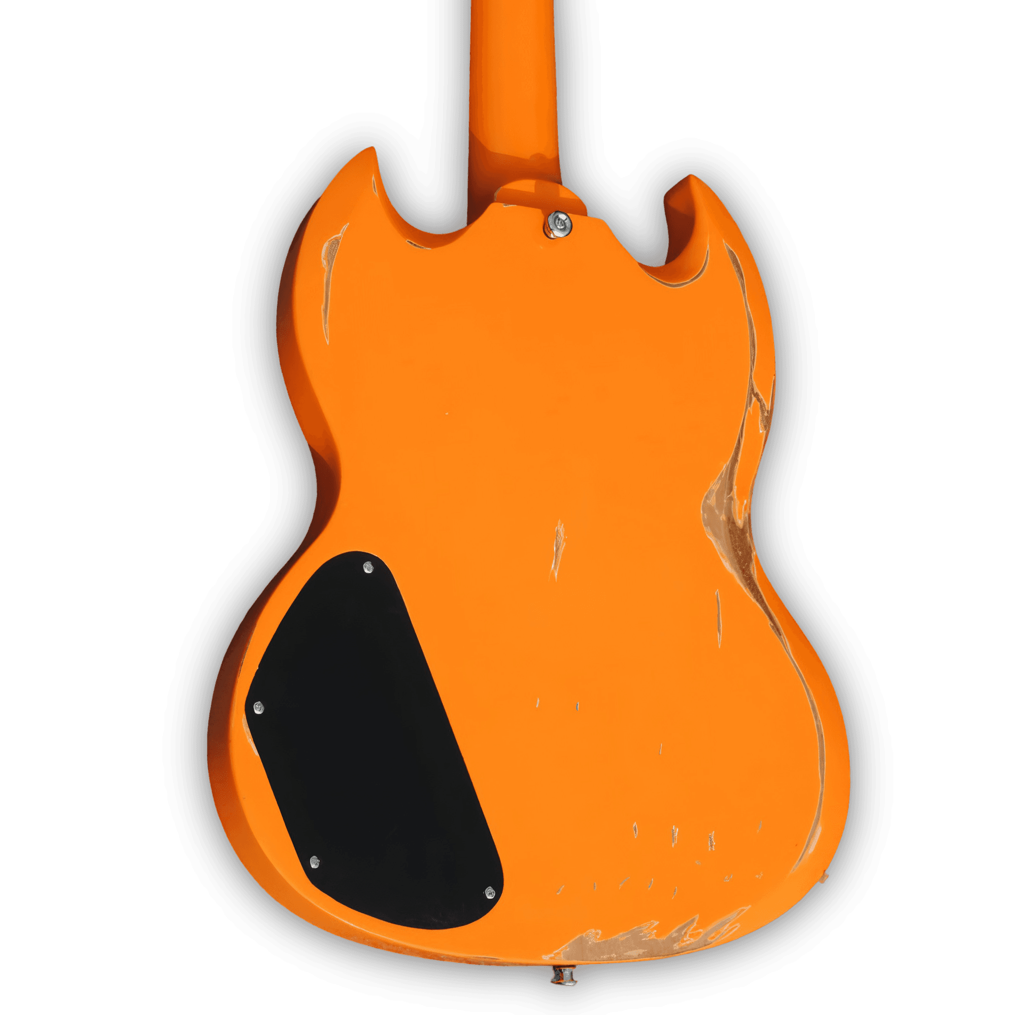 Custom Made Relic Orange SG Junior Style 6 Strings Electric Guitar - Image 4
